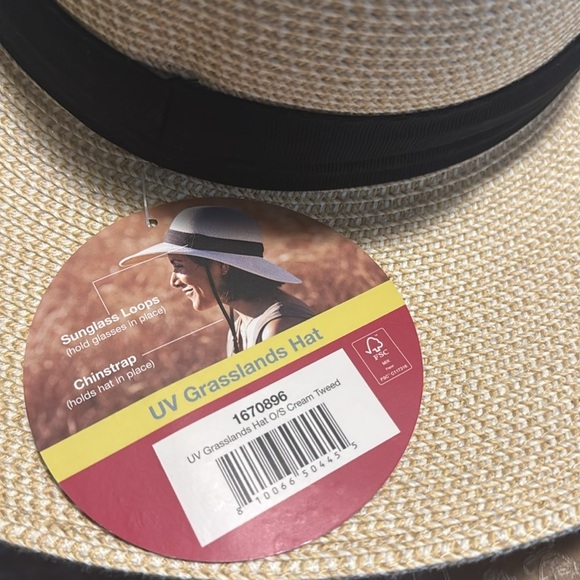 Solar Escape Woven Wide Brim Uv Grasslands Hat with Chinstrap - Picture 4 of 8